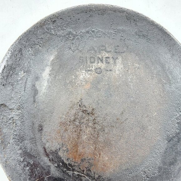 Vintage 10" Wagner Ware Sidney -0- Cast Iron Skillet 1058 C # 8 Frying Pan - Picture 6 of 10